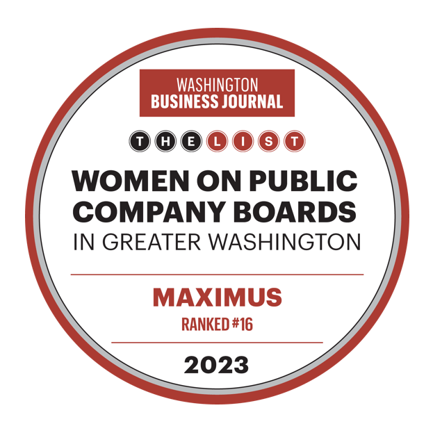 washington business journal's women on company boards award logo