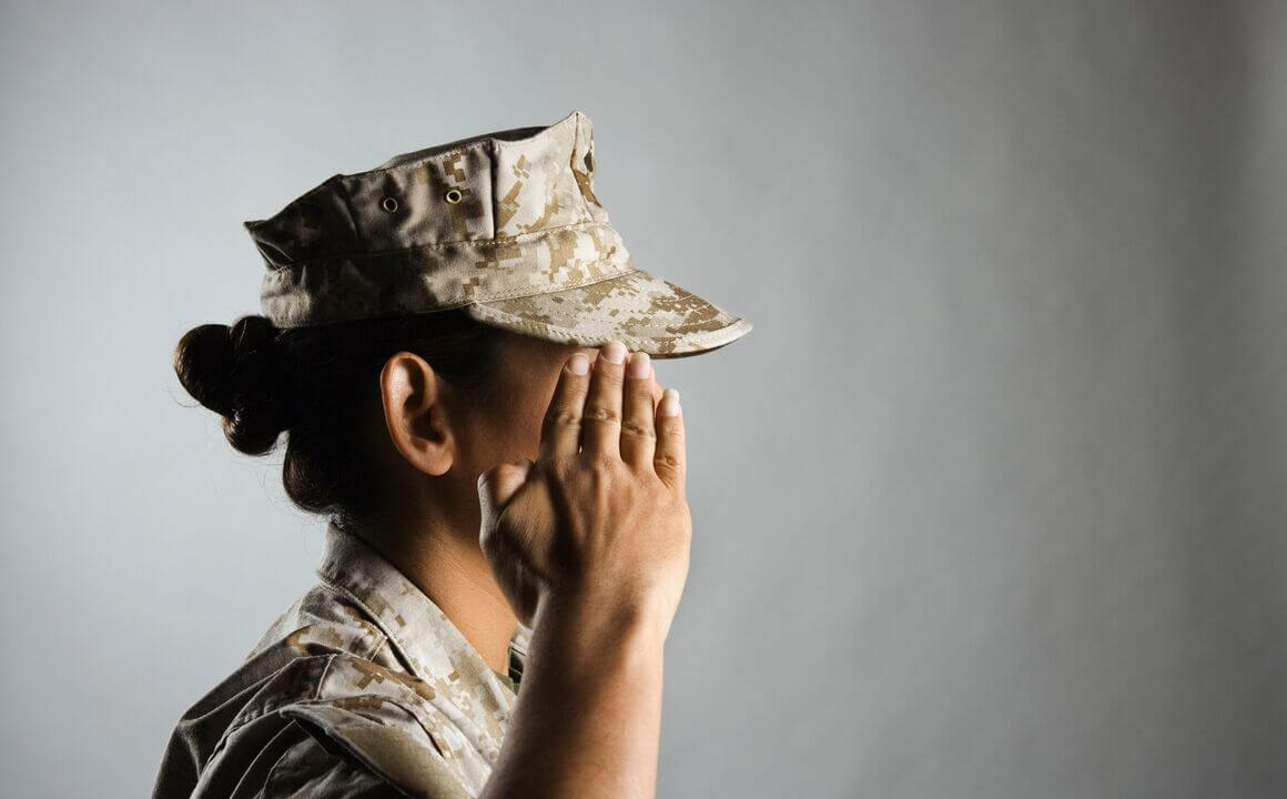 Military Veteran saluting
