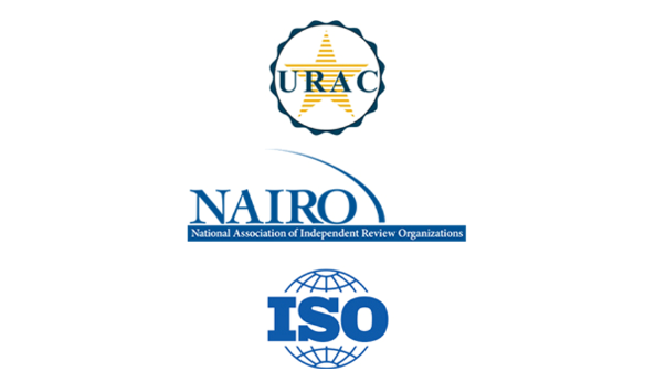 URAC, NAIRO, National Association of Indepent Review Organization, ISO logo