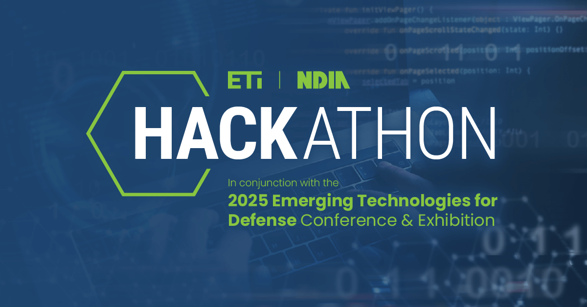 NDIA Hackathon event information