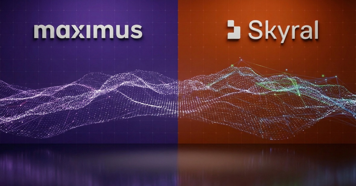 Maximus and Skyral logos