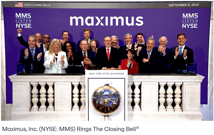 As seen via live stream, Bruce Caswell, our executive team, and the Board of Directors stand on the podium to ring the closing bell.