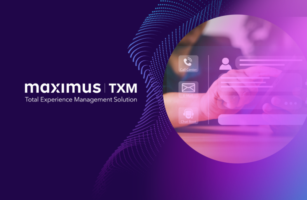 Maximus - TXM Total Experience Management Solution graphic. 