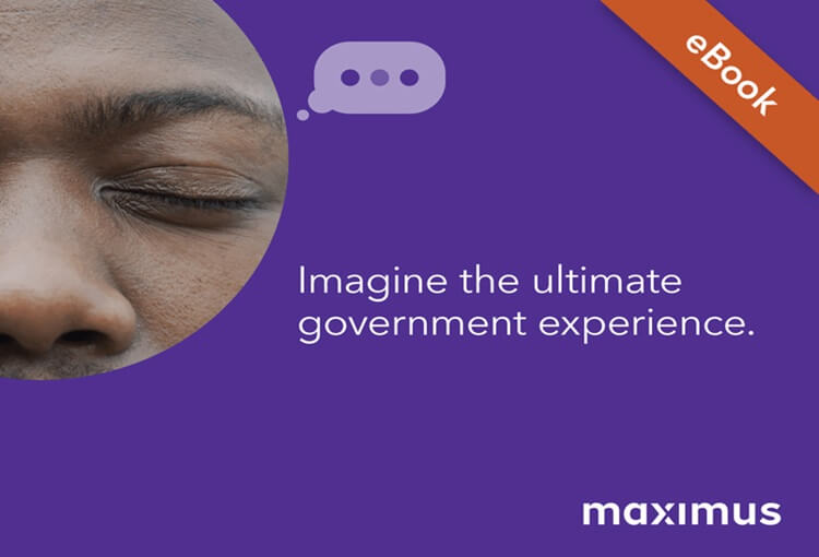 Imagine the Ultimate Government Experience eBook cover with a close up of a person with closed eyes