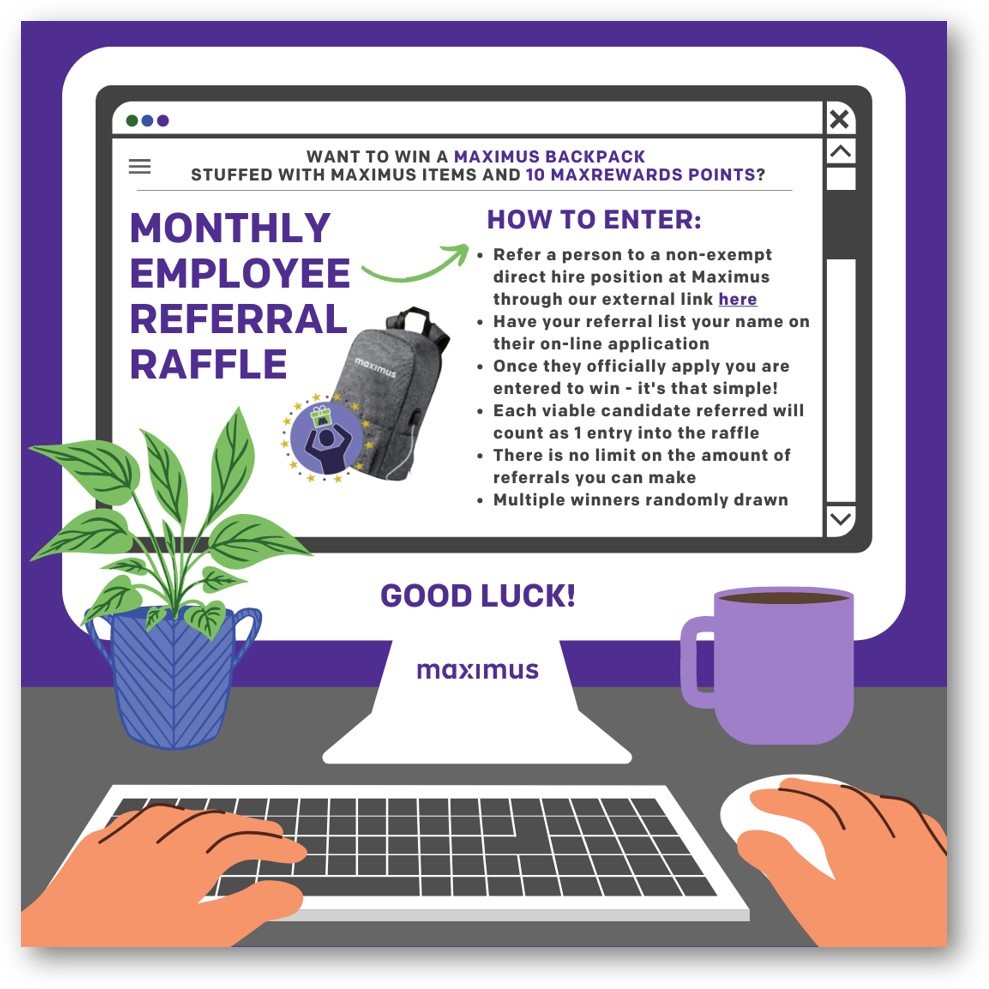 Image of the Employee Referral Raffle flyer