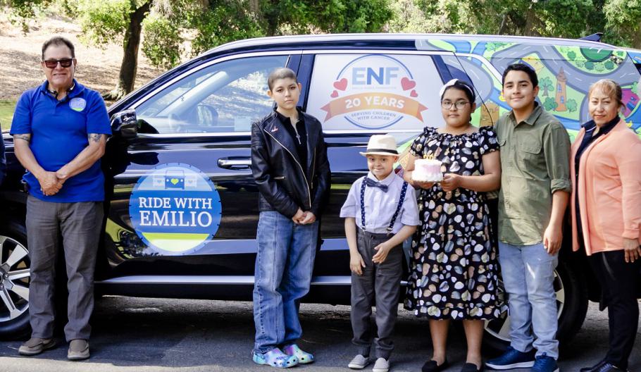 Image of volunteers with the Emilio Nares Foundation’s flagship program, Ride with Emilio