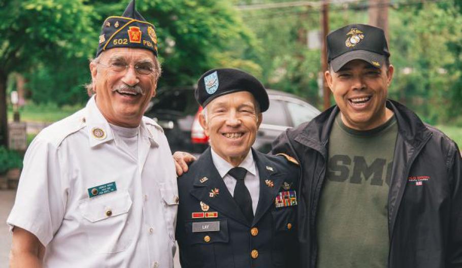Image of Veterans smiling.