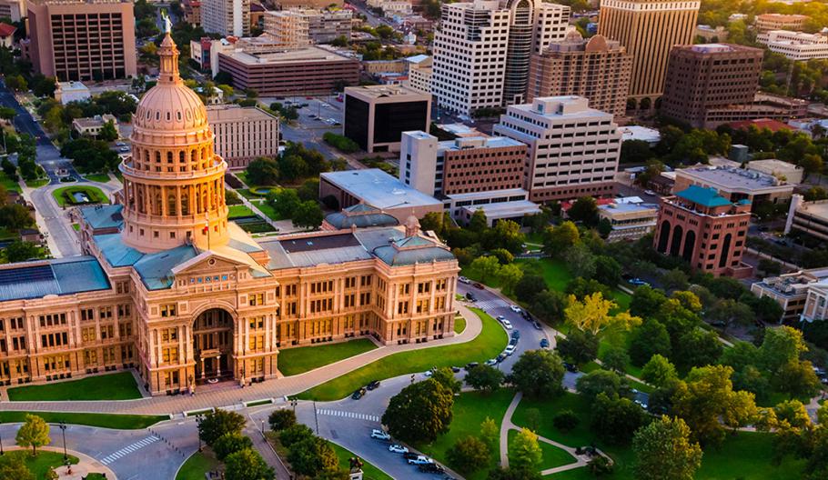 Image of Austin, Texas capitol building. 