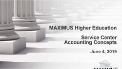 Image of Higher Education Service Center Accounting Concepts webinar slide. 
