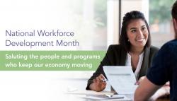 Image of National Workforce Development Month flyer.