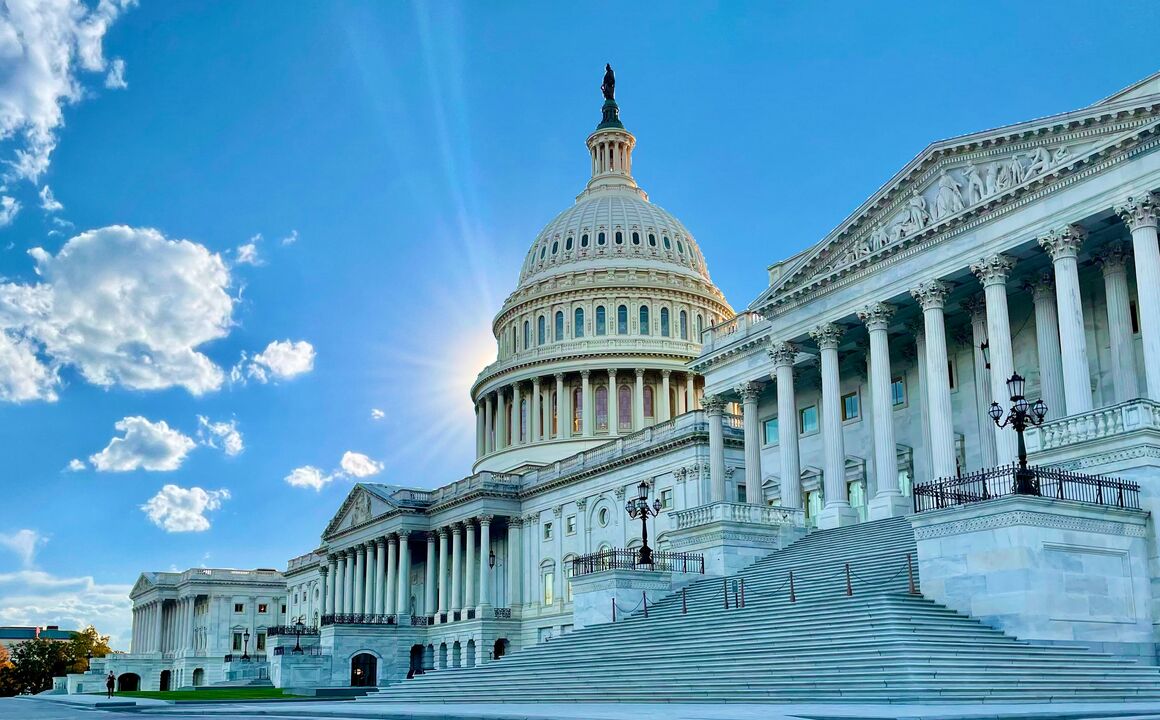 Exterior photo of the United States Capitol building